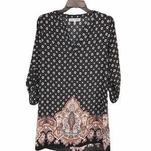 Almost Famous Boho Tunic top, Size M